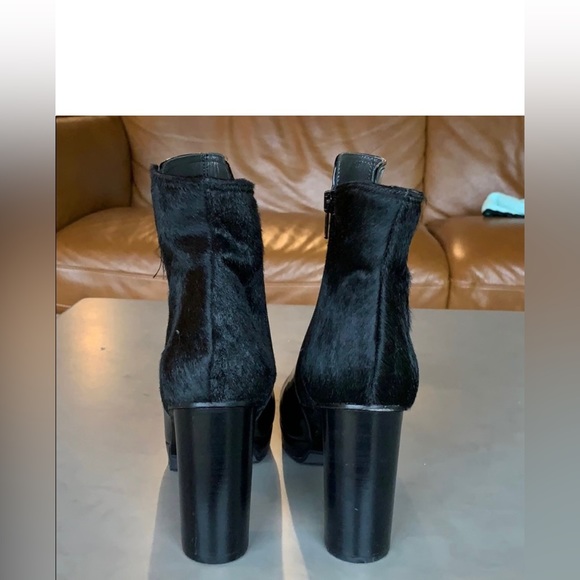 Napoelini Glossy Leather and Pony Hair Bootie 40 - Picture 4 of 6